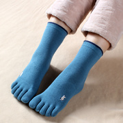 五指袜女士网红中筒可爱卡通，纯棉分趾袜子脚趾头，袜女小兔春秋冬兔