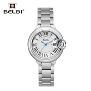 belbi蓝气球女表女士手表，钢带手表皮带罗马时尚，女表防水手表