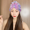泳帽女长发专用不勒头可爱韩国日系显脸小大头围黑色成人潮款布料