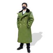 谋福(cnmf)加厚大衣，中长款防寒服棉质内里工作服，均码01绿色均码