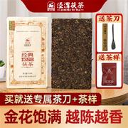 泾渭茯茶 陕西特产非遗 咸阳茯茶砖茶金花伏茶 2021年 经典1368