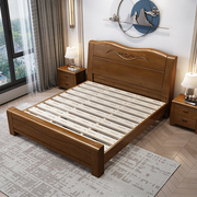 全实木床1.8米双人床，中式经济型1.5单人床储物高箱床箱框主卧婚床