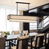 新中式餐厅吊灯长方形现代简约禅意样板间，书房茶室前台吧台吊灯具