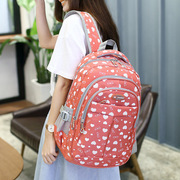 韩版印花双肩包女休闲户外旅行包，中学生书包女士背包