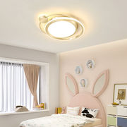 甄选卧室灯创意个性圆形轻奢网红金色书房灯简约现代温馨儿童房间