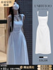白色吊带连衣裙子2024夏季女海边度假小个子长裙收腰显瘦夏装