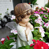 花园摆件户外庭院装饰小摆件，园艺装饰品树脂，美式小天使娃娃摆件