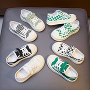 儿童帆布鞋饼干鞋春秋2023男女，童鞋透气学生软底板鞋跑步球鞋
