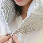 无印日韩品质汗布针织粒子腰枕 U型枕护颈枕多功能旅行枕