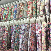 棉绸布料人造棉布料绵绸，真丝绵布料，数码印花旗袍服装高支面料