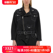 Moschino女裤时尚潮流女牛仔夹克T恤黑色06043237