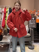 韩版休闲风衣外套，女短款修身显瘦连帽中长款冲锋衣，2024春秋厚