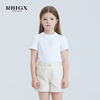 RBIGX瑞比克童装秋季女童甜美爱心设计感短袖百搭t恤
