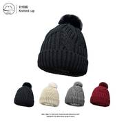 帽子女冬季保暖护耳帽，时尚加厚加绒百搭针织帽，韩版纯色套头毛线帽