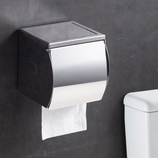 304不锈钢卷纸筒卫生间厕纸盒浴室防水卷纸巾盒壁挂式厕所手纸架