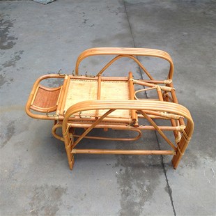 藤躺椅天印尼l物折叠藤椅，植藤摇椅老人睡椅躺椅然沙