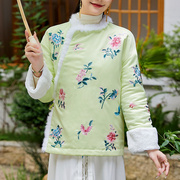 汉服女装新中式国风冬装刺绣棉服民族风上衣夹棉外套改良唐装棉袄
