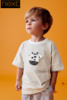 英国Next男女童灰色条纹长颈鹿3D短袖T恤上衣N31-768