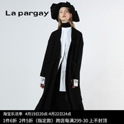 Lapargay纳帕佳2023秋冬女式中长款休闲风衣宽松韩版外套大衣