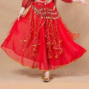 印度舞演出服装民族风，新疆舞肚皮舞，大摆裙彩点14片裙金边彩点裙子