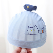 新生儿帽子夏季薄款洋气，百搭婴儿帽子，0-3个月胎帽初生儿男女宝宝