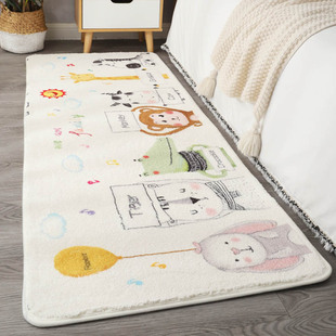 小地毯卧室床边毯少女可爱儿童房间家用J垫子冬天加厚床前毛毯地