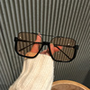 大框透明黑色太阳镜女夏季韩版眼镜男女通用茶色女2022年墨镜