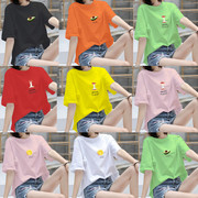 夏装纯棉水果印花短袖T恤女孩高中小学生闺蜜上衣10-12-15-18岁16