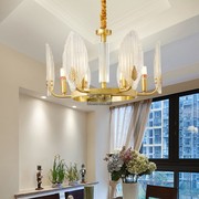 美式吊灯全铜客厅灯乡村餐厅吊灯欧式复古卧室灯后现代美式灯具