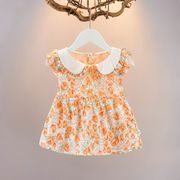 女宝宝裙子夏装56个月婴幼儿童装，1-2岁女童3连衣裙儿童公主裙夏天