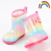 宝宝雨鞋女款儿童防滑雨靴雨衣套装男童可爱幼儿园女童小童防水鞋
