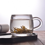东海纯天然原矿水晶茶杯带把绿茶杯高端茶具个人专用定制送礼