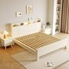 白色实木床现代简约家用主卧1.8米双人床1.5米经济型大床储物婚床
