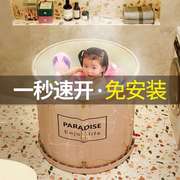 恒温婴儿游泳池家用宝宝，儿童bb折叠洗澡桶盆浴缸，新生幼儿室内浴桶