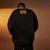 STA SR融化星标多色印花圆领卫衣薄款重磅长袖潮牌美式套头男女款