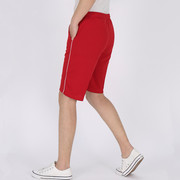 夏季校服裤子一条杠大裤衩男宽松大码红色运动短裤女五分裤两道杠