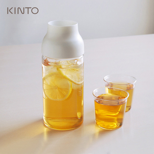 日本kinto凉水壶玻璃耐热高温，防爆家用大容量冷萃壶凉白开水瓶杯