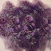紫色蕾丝花片补丁贴花童装，演出服辅料花朵，汉服旗袍连衣裙贴布刺绣