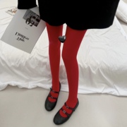 本命年红色连裤袜女春秋，冬季天鹅绒欲防勾丝袜，外穿打底裤新年红袜
