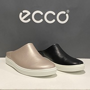 ecco爱步女鞋穆勒鞋外穿包头拖鞋真皮，休闲一脚蹬857703柔酷