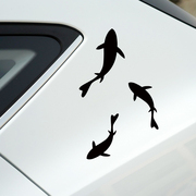 小鱼儿保险杠汽车个性贴纸，车身划痕装饰创意贴画钓箱