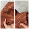 古橘色条纹纯羊毛进口秋冬精纺复古风高端面料定制西装西裤布料