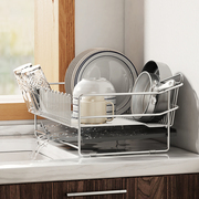 304不锈钢水槽边沥水架碗筷，碗盘厨房碗碟架，水池洗碗池餐具晾碗架