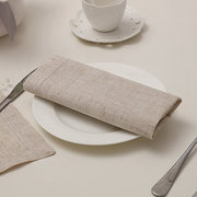 抽丝镂空亚麻餐巾餐垫 碗盘垫 天然纯色餐桌布 简约现代布艺餐巾