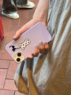 原创香芋紫猫咪ins小众适用于苹果iphone14pro手机，壳13创意11全包不会撞壳的手机壳情侣保护套xr高级感12个性