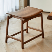 北美黑胡桃木凳子家用餐桌凳子实木餐凳高脚凳原木吧凳梳妆凳板凳