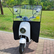 电动摩托车挡风板透明防风冬季电瓶车挡雨板护腿部加长挡风罩神器