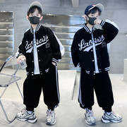 男童棒球服套装春款2024中大童洋气儿童运动童装春秋款两件套