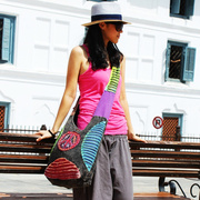 尼泊尔包印度彩色拼布包波西米亚帆布斜挎包单肩包女民族风休闲包