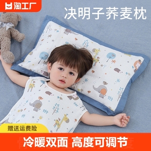 宝宝枕头0到6个月婴幼儿1-2-3岁以上儿童夏季透气决明子荞麦睡眠